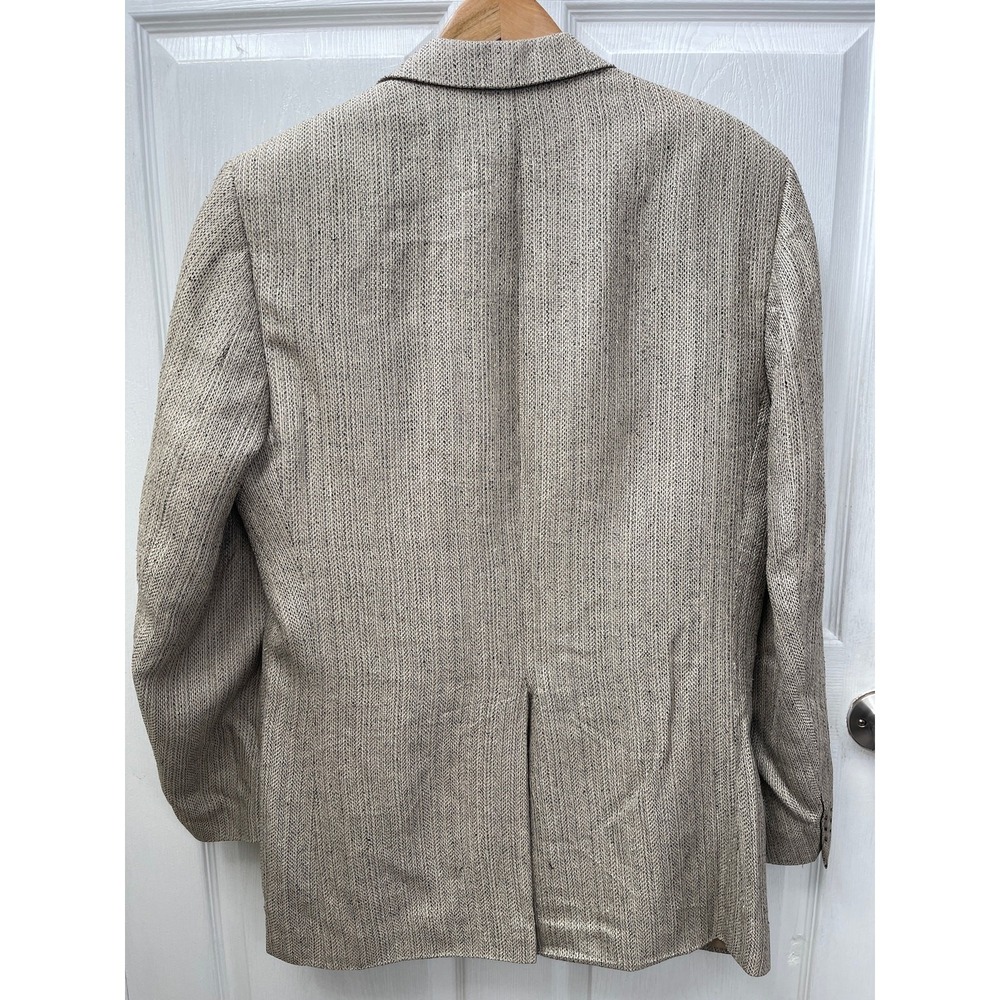 Haspel Mens Silk Tweed Blazer Sport Coat Two Button Casual Size 44L‎ Suit Jacket - Picture 11 of 12